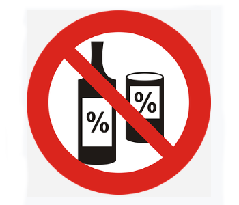 alcohol not allowed
